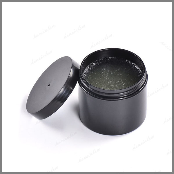 black plastic jar pomade